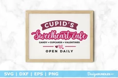 Cupid's Sweetheart Cafe SVG| Valentine's Day Sign SVG File Product Image 1