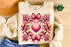 Valentine's Day Cupids PNG, Coquette Bow Valentine PNG, XoXo Product Image 3