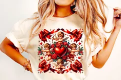 Valentine's Day Cupids PNG, Coquette Bow Valentine PNG, XoXo Product Image 2