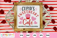 Cupid's Sweetheart Cafe | Valentine sign SVG Product Image 1