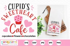 Cupid's Sweetheart Cafe | Valentine sign SVG Product Image 2