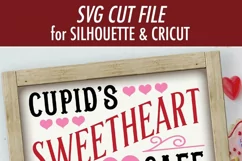 Cupids Sweetheart Cafe Co SVG | Valentine Sign SVG Product Image 2