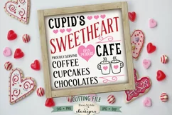 Cupids Sweetheart Cafe Co SVG | Valentine Sign SVG Product Image 1