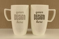Two mugs Mockup Kitchen tools Mock-up photography Latte Cups Product Image 1