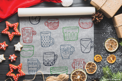 Coffee Cup | Decorated Tea Mug | Hand Drawn Glass Bowl Color Product Image 15