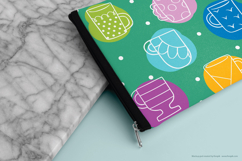 White Coffee Cup | Decorated Tea Mug | Hand Drawn Glass Bowl Product Image 5