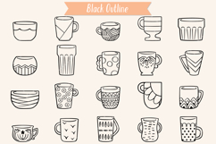 Coffee Cup | Decorated Tea Mugs | Hand Drawn Glass Bowl Product Image 5