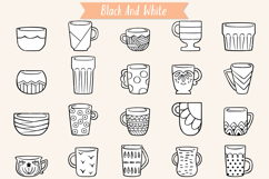 Coffee Cup | Decorated Tea Mugs | Hand Drawn Glass Bowl Product Image 7