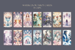 Watercolor 14 Tarot Card Suit of Cups Minor Arcana Bundle. Product Image 1