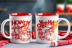 Western Santa SVG Designs | Howdy Santa & Yeehaw Christmas Product Image 6