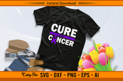 Cure Hodgkin’s Lymphoma Cancer Awareness SVG Product Image 2