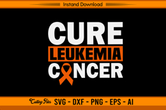 Cure Leukemia Cancer Awareness Bold Ribbon SVG Product Image 1