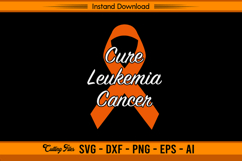 Cure Leukemia Cancer Awareness Ribbon SVG Product Image 1