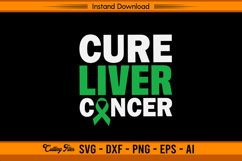 Cure Liver Cancer Awareness Ribbon SVG Design File Product Image 1