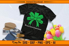 Green Bow Liver Cancer Awareness Ribbon SVG File Product Image 2
