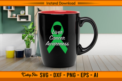 Liver Cancer Awareness Green Ribbon SVG Design File Product Image 3