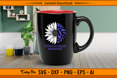 Stomach Cancer Awareness Flower Ribbon SVG Product Image 3