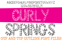 Curly Springs Alphabet Font Lettering ABC OTF TTF Type by Squeeb Creative