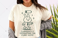 Currently Operating on Pure Hope PNG, Cute Exhausted Bunny Product Image 4