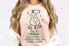Currently Operating on Pure Hope PNG, Cute Exhausted Bunny Product Image 5
