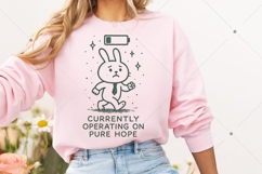 Currently Operating on Pure Hope PNG, Cute Exhausted Bunny Product Image 7