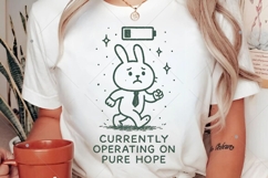 Currently Operating on Pure Hope PNG, Cute Exhausted Bunny Product Image 2