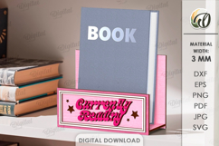 Currently Reading Sign Laser Cut. Book Holder SVG Product Image 1