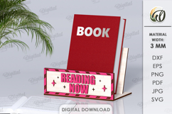 Currently Reading Signs Bundle Laser Cut. Stand Decor SVG Product Image 7