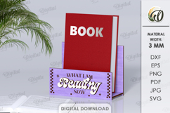Currently Reading Sign Laser Cut. Stand Decor SVG Product Image 1