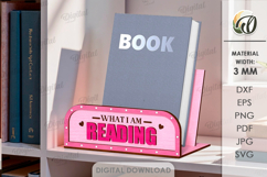Currently Reading Signs Bundle Laser Cut. Book Holder SVG Product Image 10