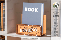 Currently Reading Signs Bundle Laser Cut. Book Holder SVG Product Image 11