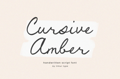 Cursive Amber - Handwritten Script Font Product Image 1