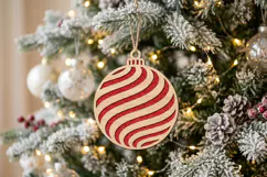 Curved Stripes Ornament SVG Laser Cut Wood Decoration Item Product Image 2