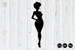 Curvy African American Woman SVG, Black Woman SVG Product Image 1