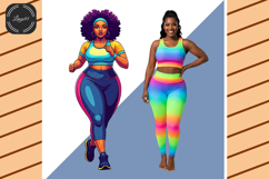 Curvy Black Women Lifestyle Clipart Bundle Product Image 4