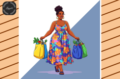 Curvy Black Women Lifestyle Clipart Bundle Product Image 6