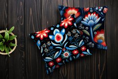 Folk Embroidery Flowers Seamless Pattern Digital Papers Product Image 2