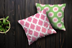 Pink &amp; Green Shabby Chic Digital Papers, Floral Patterns Product Image 3