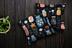 Cute Floral Jars Digital Papers, Jars &amp; Flowers Patterns Product Image 4
