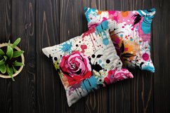 Painted Roses Digital Paper Patterns, Vintage Flower Pattern Product Image 4