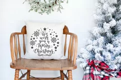 We wish you a merry Christmas | Round Christmas Ornament SVG Product Image 3