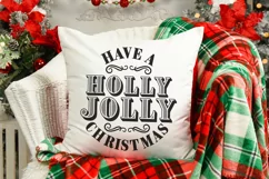 Have a Holly Jolly Christmas | Round Christmas Ornament SVG Product Image 3