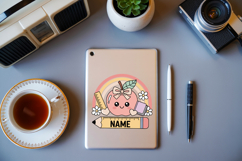 Custom Apple Name Label SVG | Back to School Name Tag Product Image 3