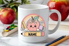 Custom Apple Name Label SVG | Back to School Name Tag Product Image 4