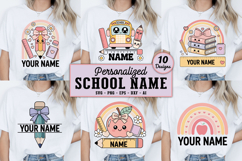 Custom School Name SVG Bundle | Personalized School Name Tag Product Image 1