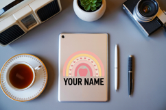 Custom Boho Rainbow Name Label SVG | Back to School Name Tag Product Image 3