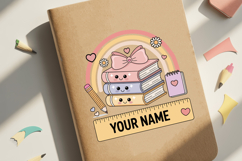Custom Books Name Label SVG | Back to School Name Tag Product Image 2