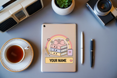 Custom Books Name Label SVG | Back to School Name Tag Product Image 3