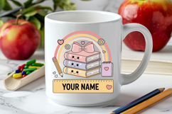 Custom Books Name Label SVG | Back to School Name Tag Product Image 4