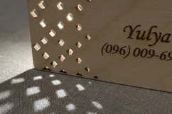 Business card with engraving. Plywood business card. Product Image 8